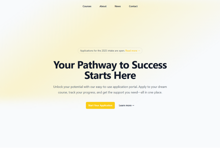 Image of Application Portal: Student Admissions System project